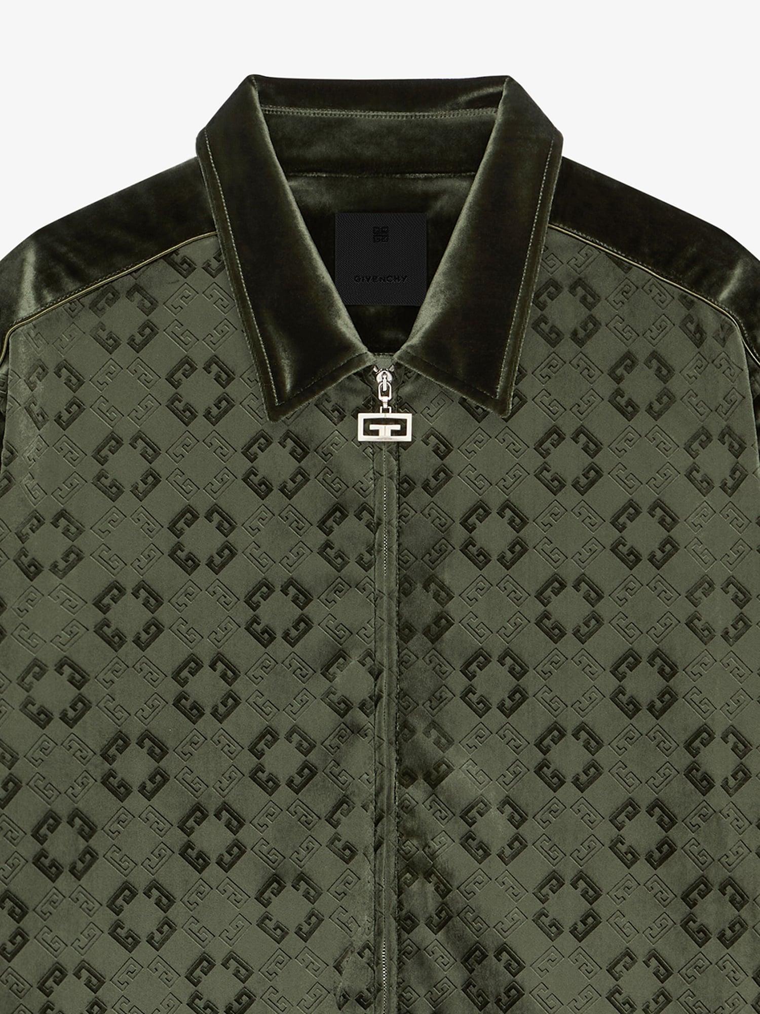 Tracksuit jacket in monogram 72 velvet Product Image