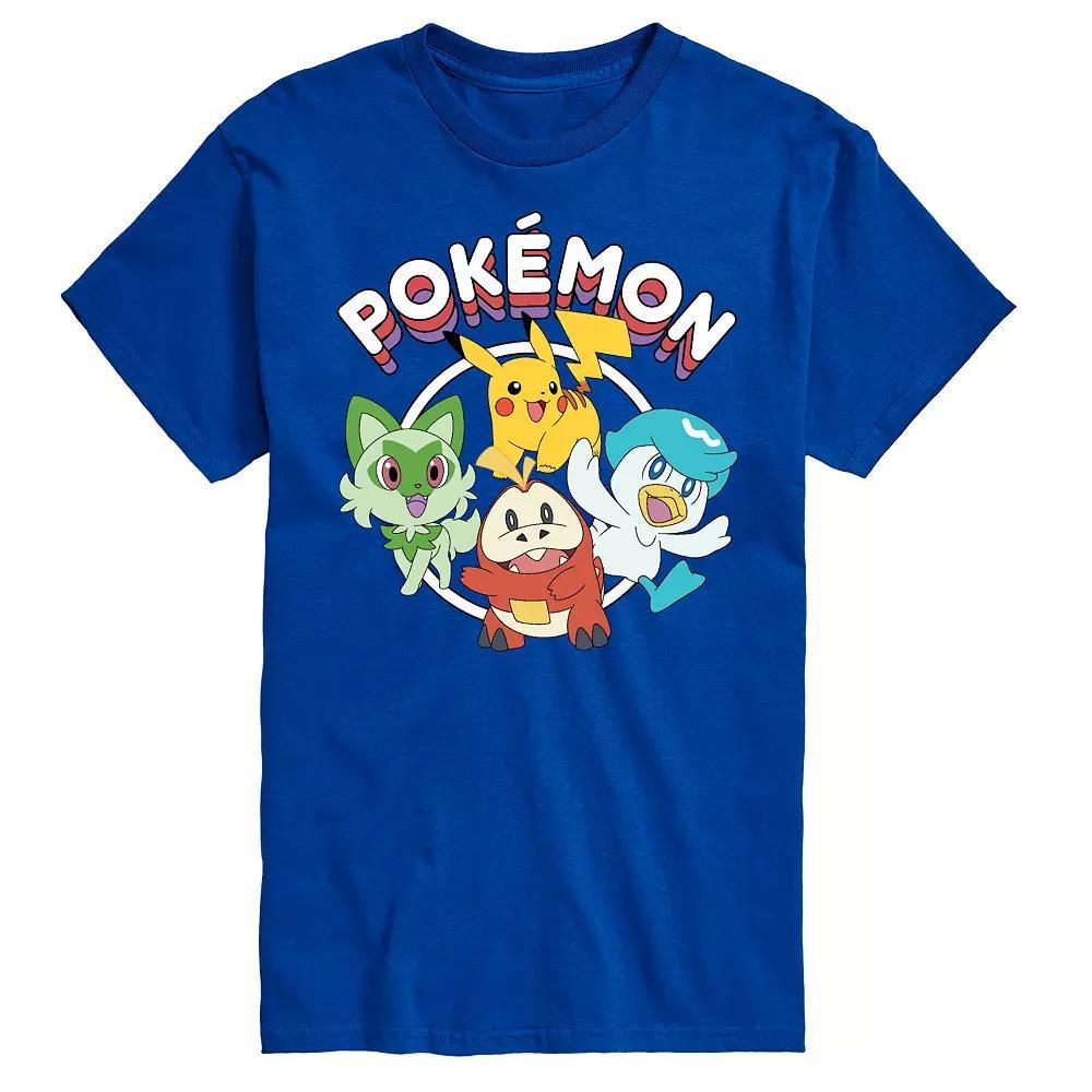 Men's Pokemon Scarlet Violet Squares Graphic Tee, Size: Large, Blue Product Image