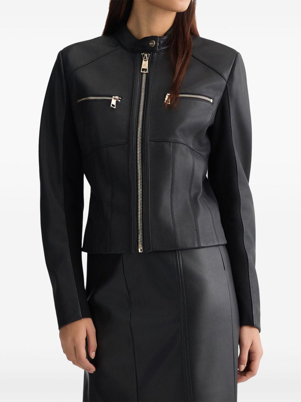 leather biker jacket Product Image