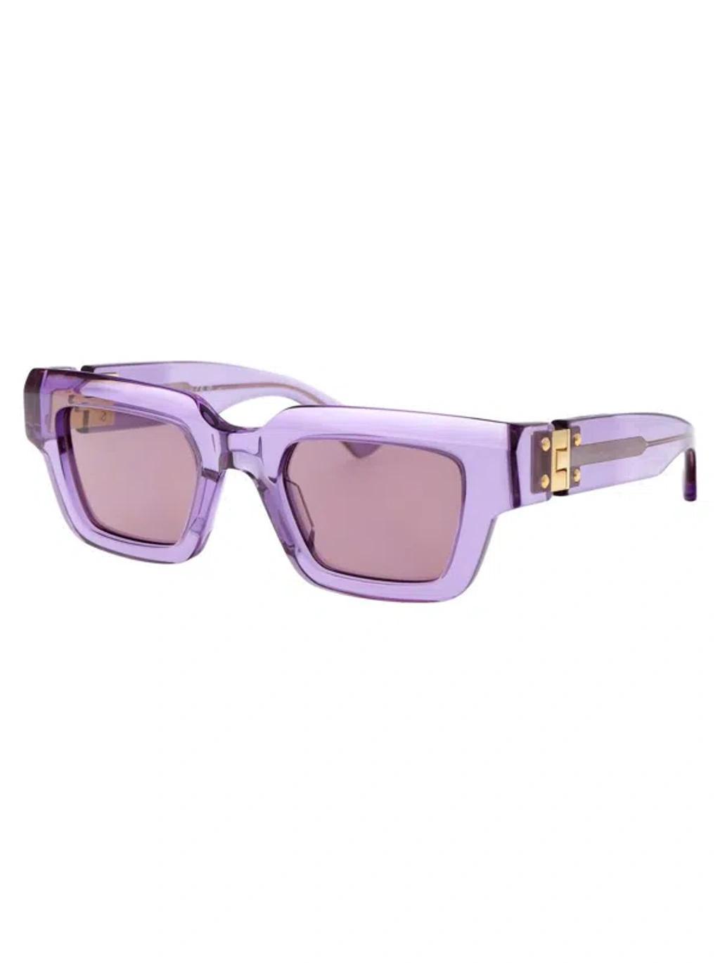 BOTTEGA VENETA Sunglasses In 003 Violet Violet Violet Product Image