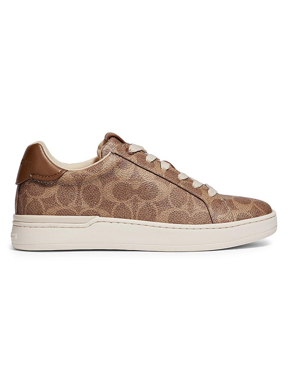 COACH Lowline C Logo Print Canvas Sneakers Product Image