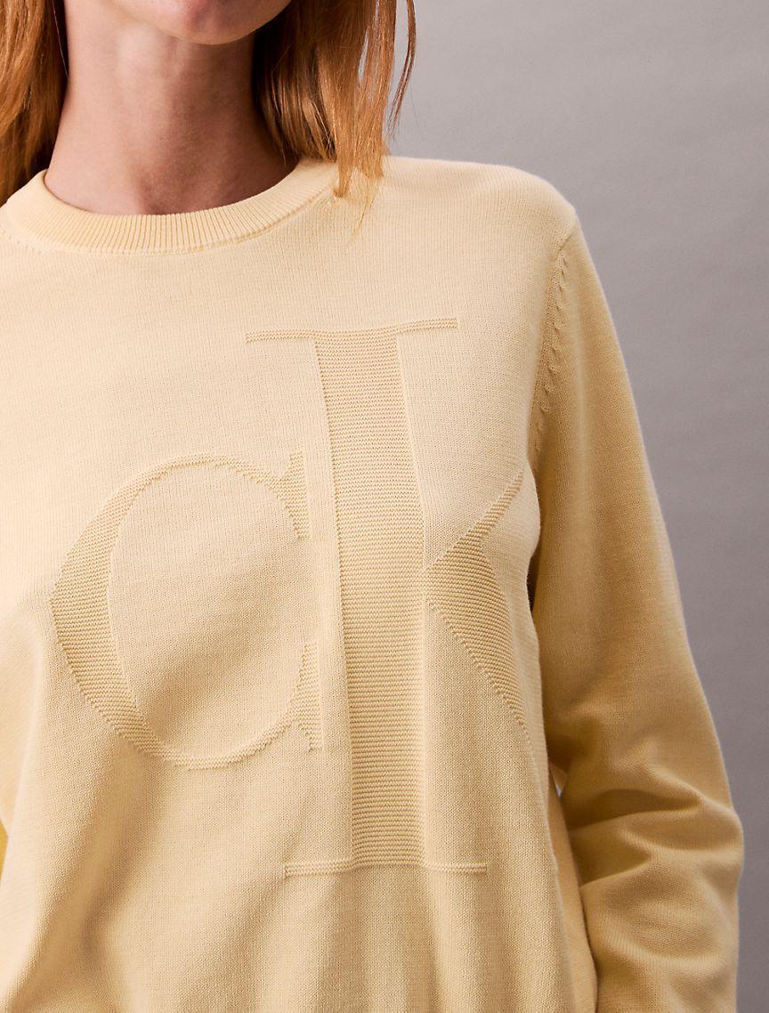 Smooth Cotton Monogram Logo Sweater Product Image