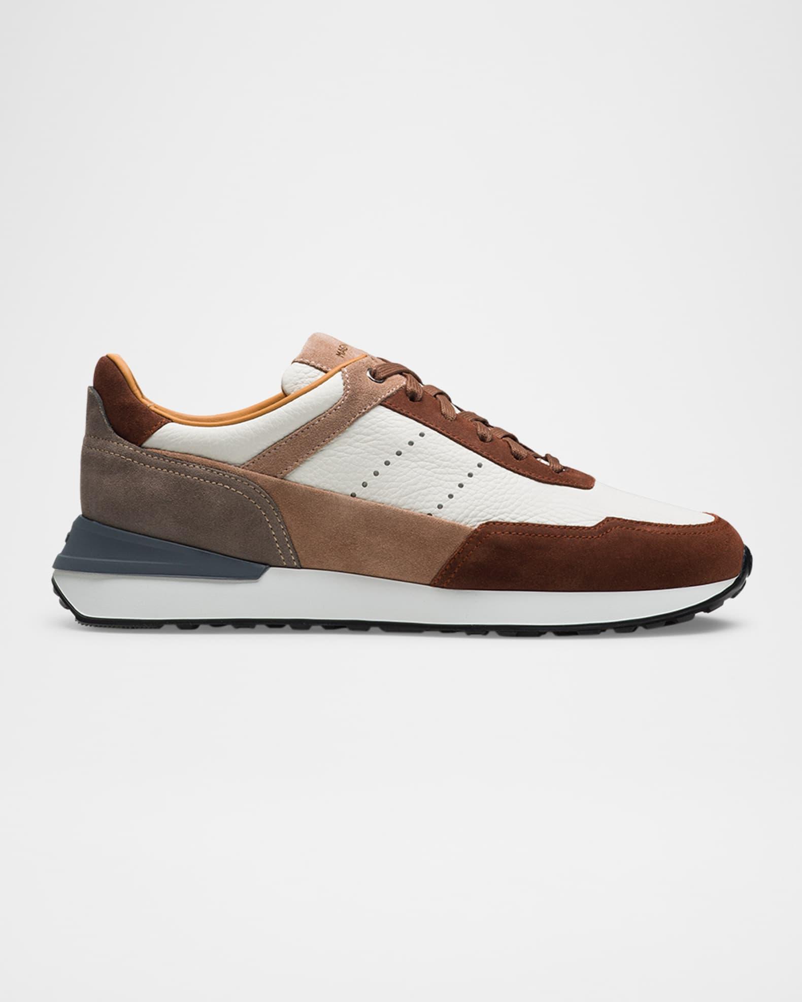 Men's Bravo Leather and Suede Runner Sneakers Product Image