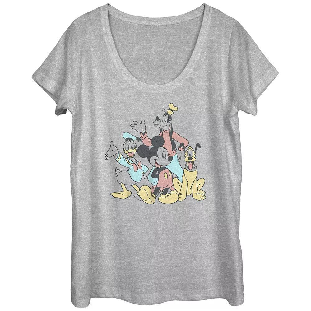 Disney's Mickey Mouse And Pals Scoop Neck Juniors' Graphic Tee, Women's,  Product Image