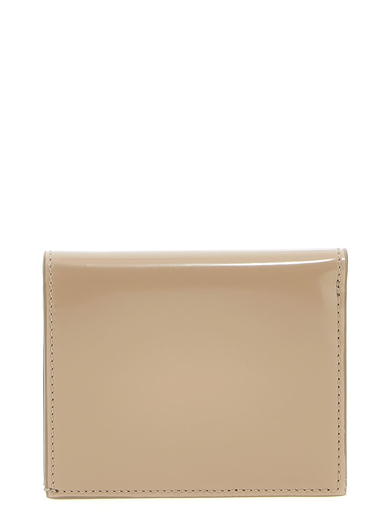 Patent Leather Wallet In Brown Product Image