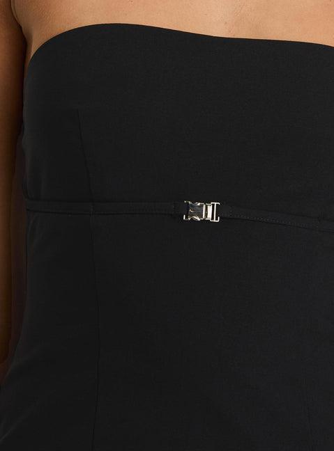 Flounce Strapless Top Black Product Image