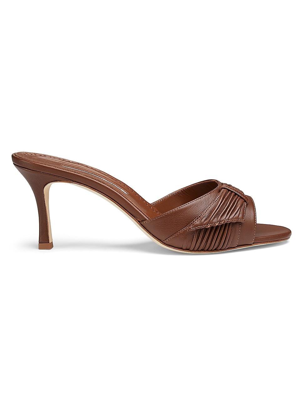 Womens Ebakmu Pleated Leather Mules Product Image