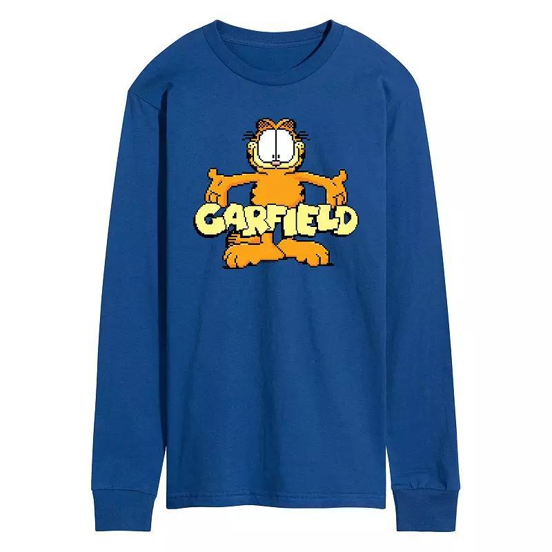 Men's Garfield Standing Logo Long Sleeve Graphic Tee, Size: XL, Red Product Image