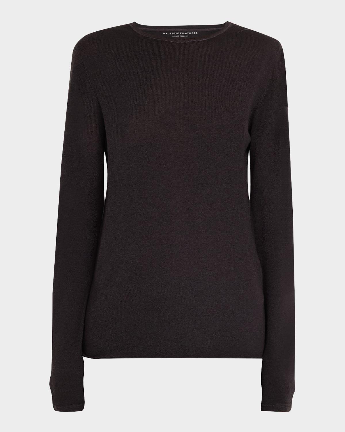 Womens Cashmere Crewneck Sweater Product Image