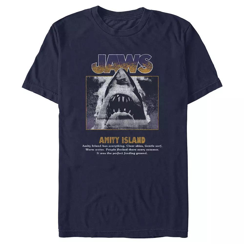 Men's Jaws Amity Island Graphic Tee, Size: Large, Blue Product Image