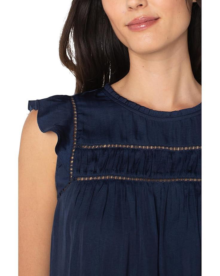 Boat Neck Dolman Jersey Knit Top with Shoulder Pleats Product Image