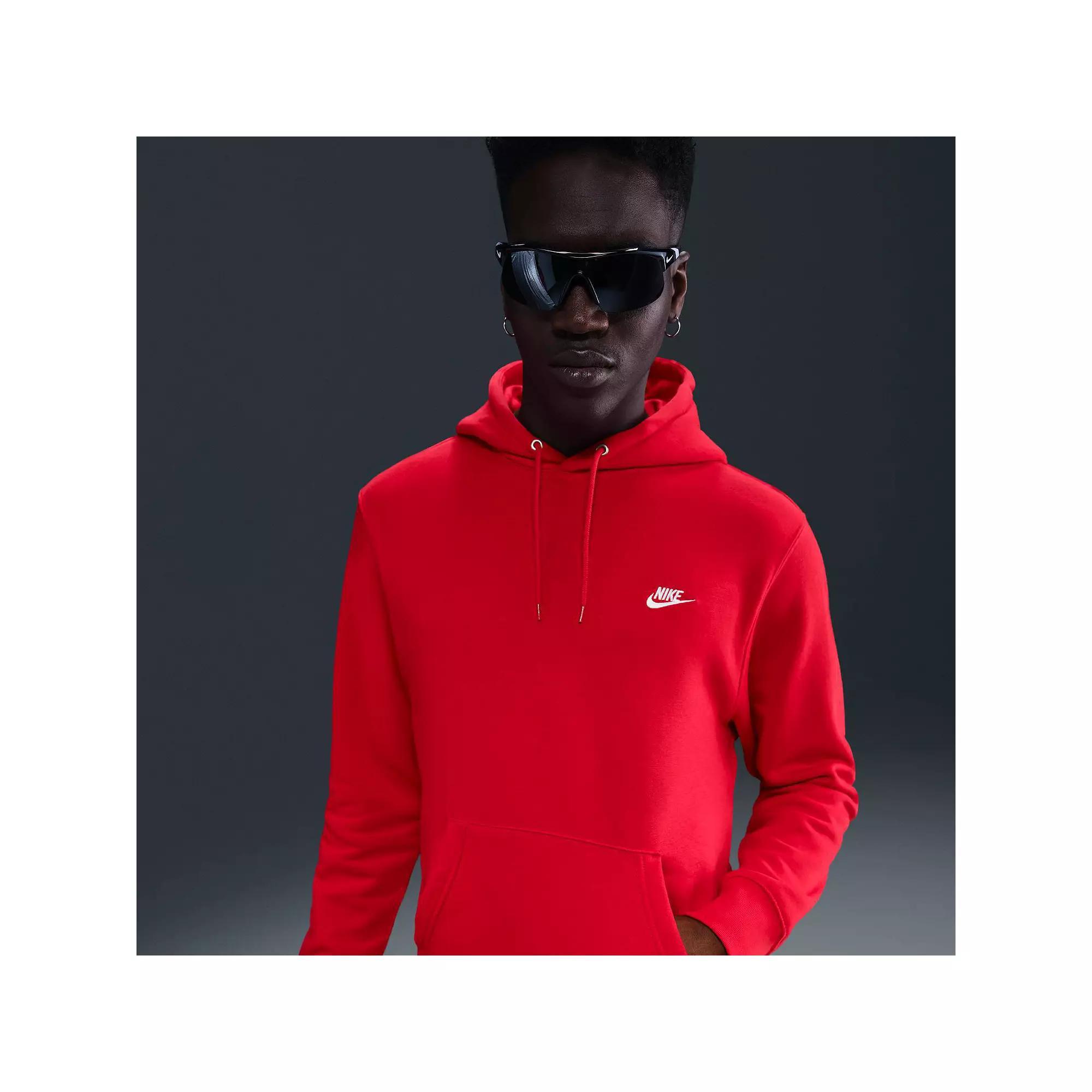 Men's Nike Sportswear Club Fleece Pullover Hoodie, Size: Large, University Red Product Image