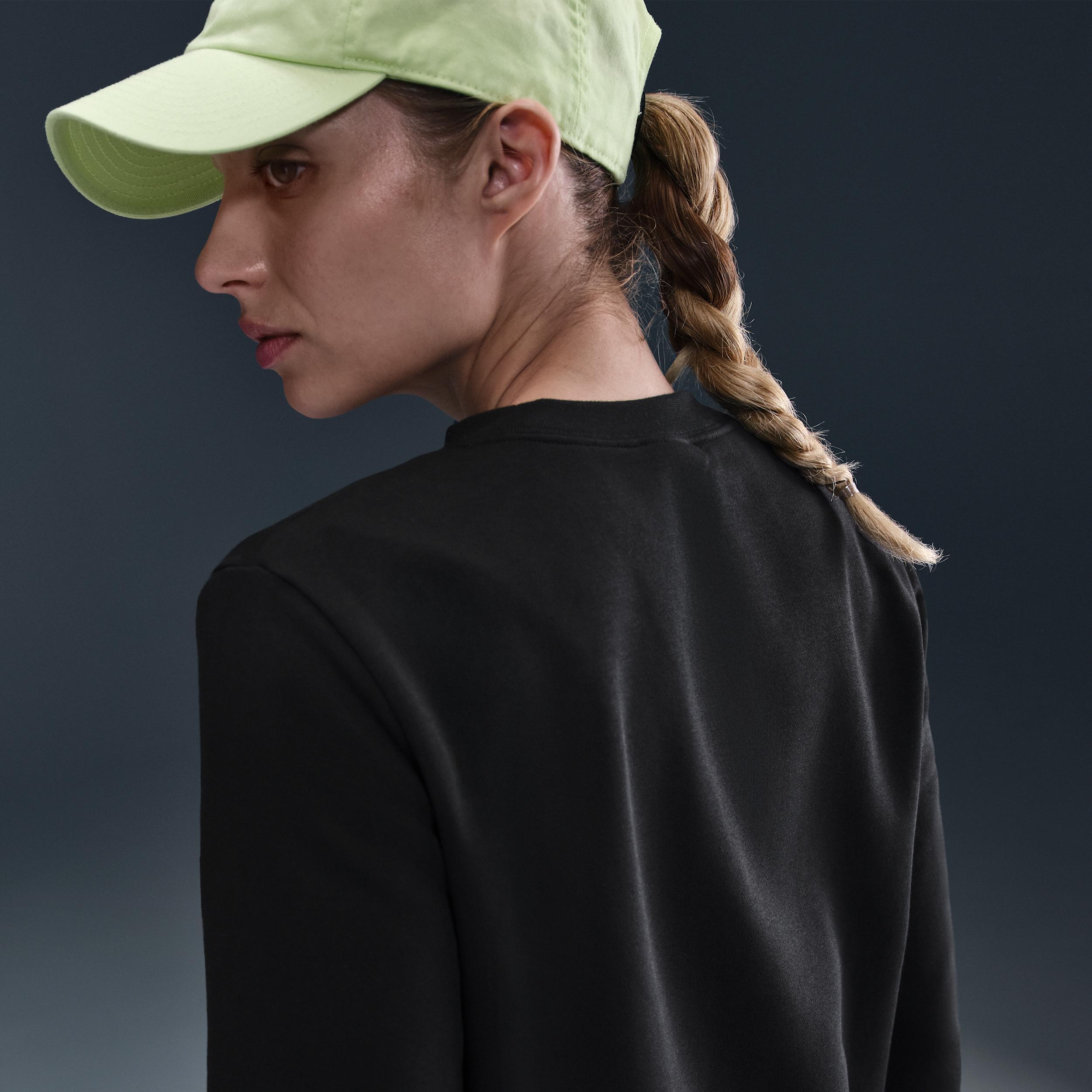 Womens Nike Sportswear Club Fleece Crew-Neck Sweatshirt | DQ5473-010 Product Image