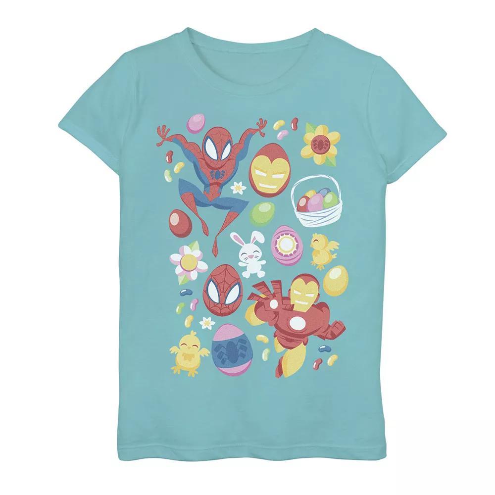 Girls 7-16 Marvel Spider-Man & Iron Man Easter Baskets Tee, Girl's,  Product Image