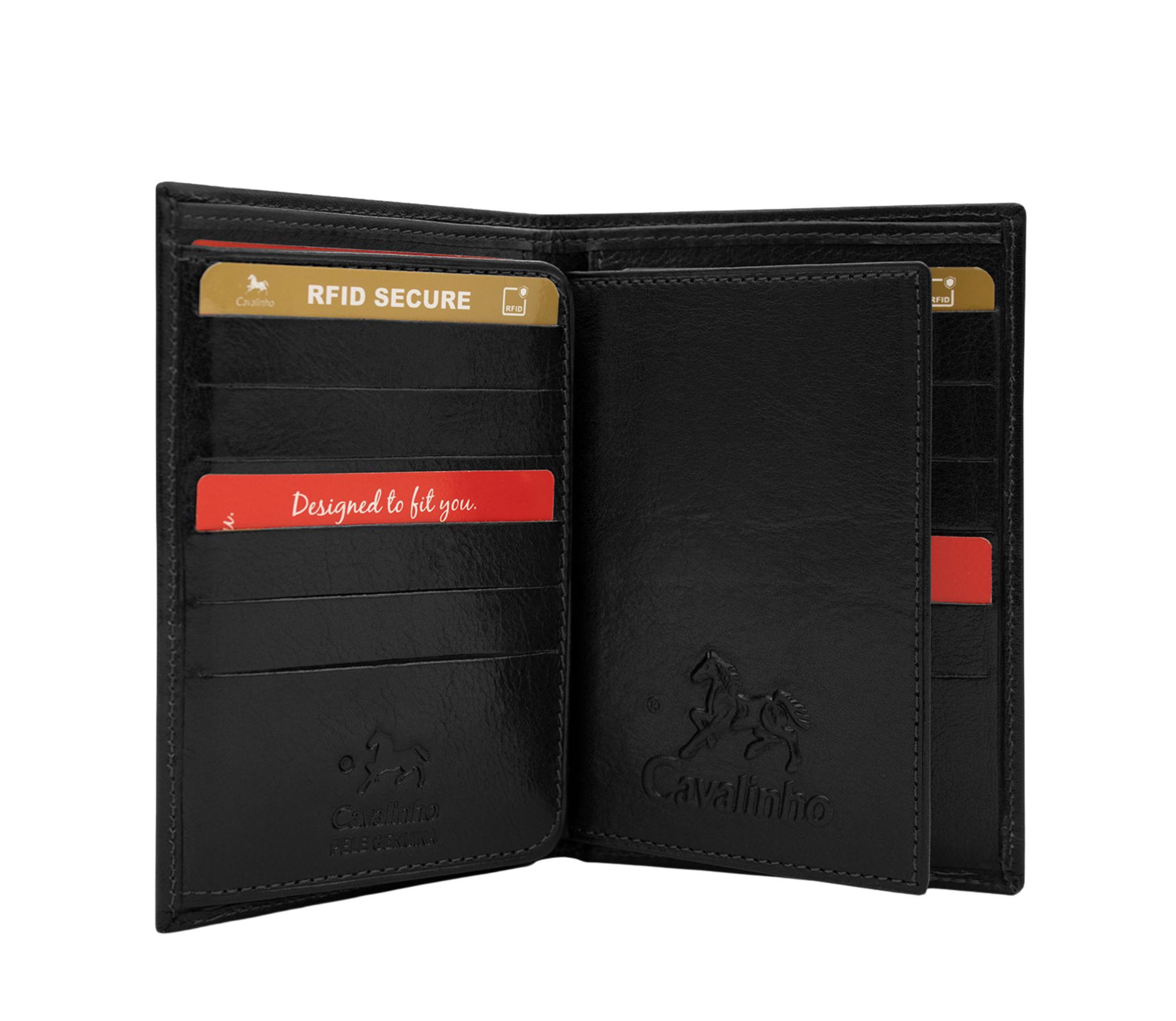 Men's 2 in 1 Bifold Leather Wallet Male Product Image