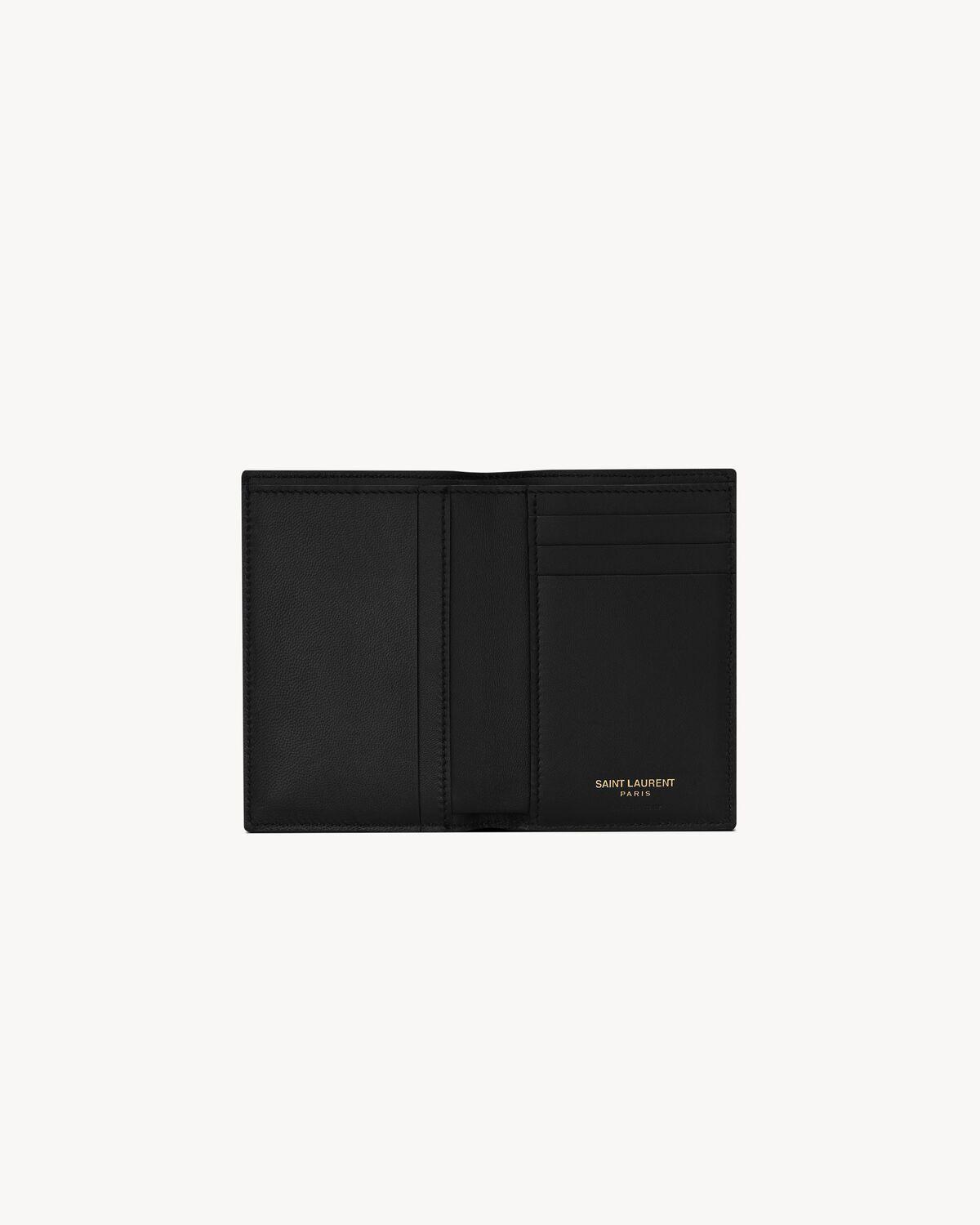 TINY CASSANDRE credit card wallet in CROCODILE-EMBOSSED matte leather | Saint Laurent | YSL.com Product Image