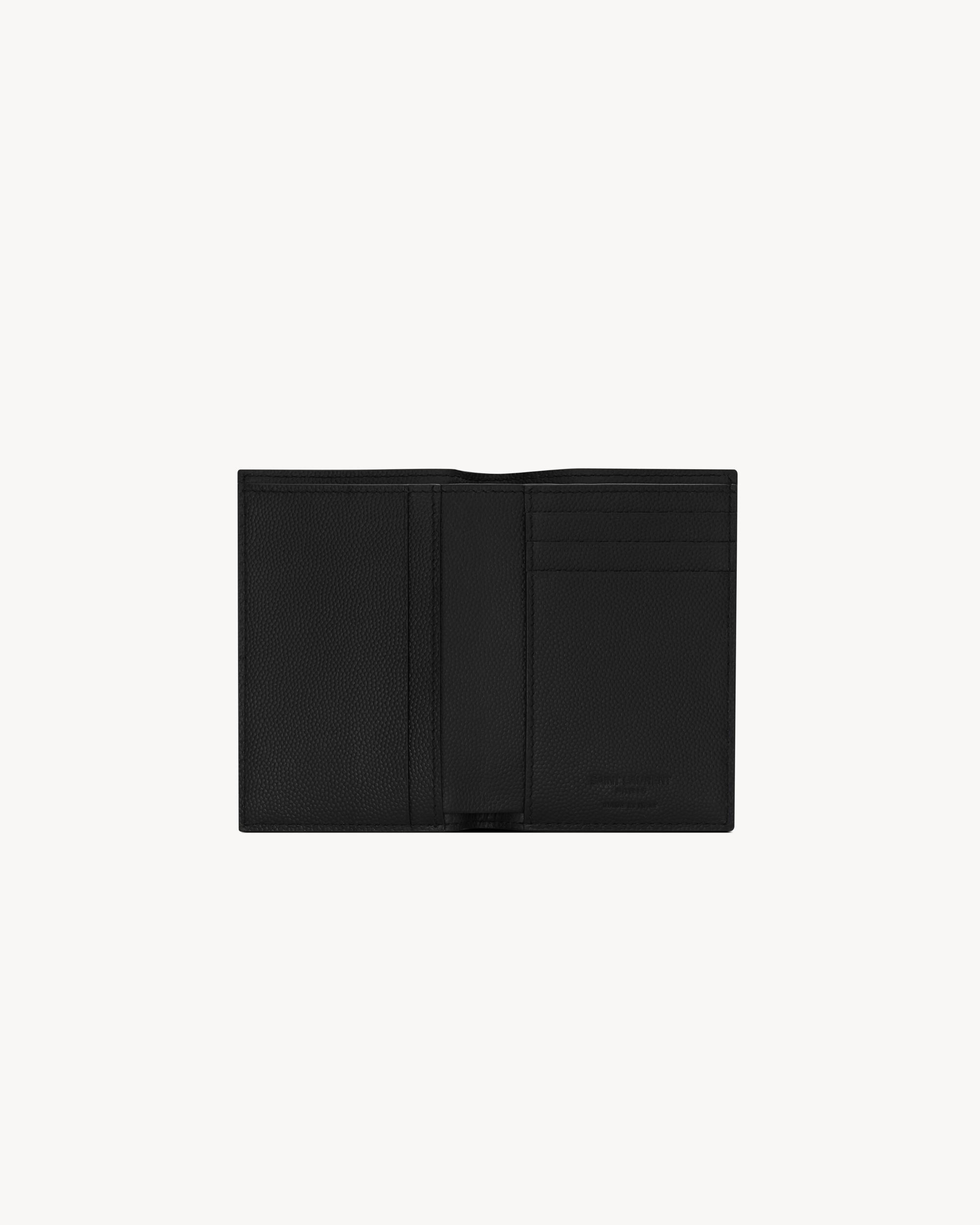 SAINT LAURENT PARIS credit card wallet in grain de poudre leather Product Image