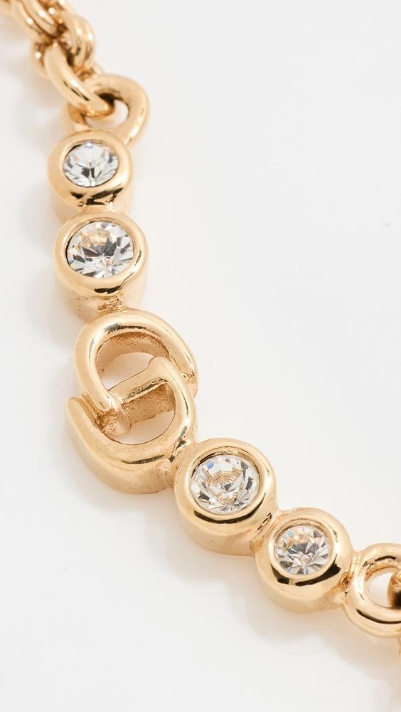 What Goes Around Comes Around Dior Gold Crystal CD Necklace | Shopbop Product Image