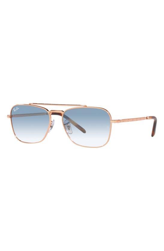 RAY BAN New Caravan 58mm Gradient Square Sunglasses In Rose Gold Product Image