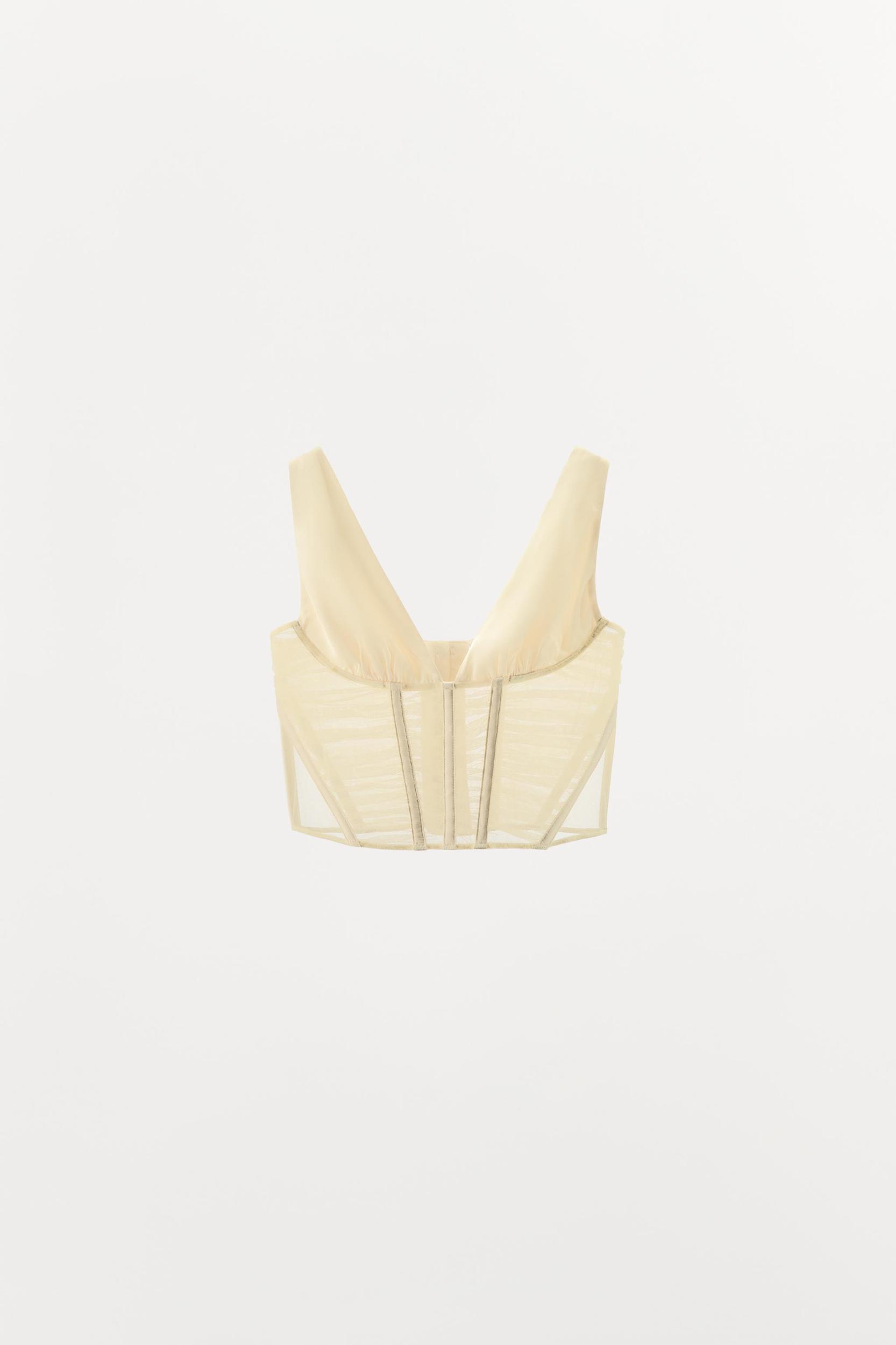 COMBINATION SATIN EFFECT CORSET TOP Product Image