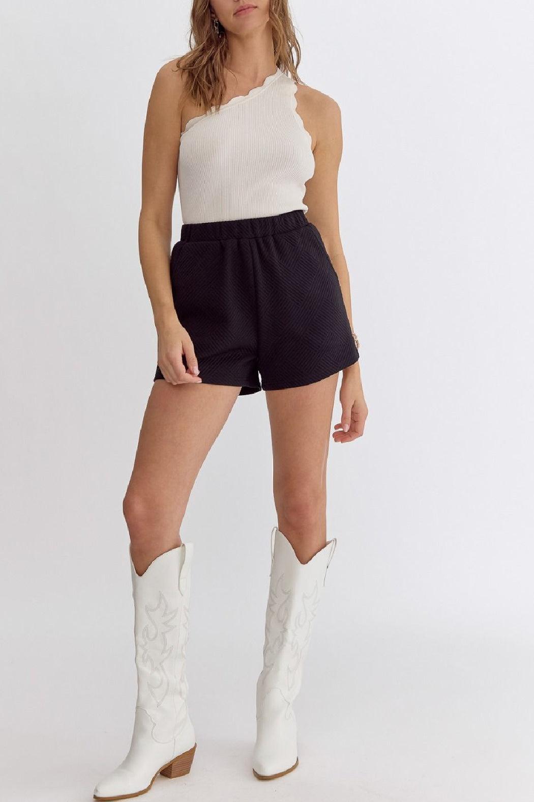 Textured Knit Shorts Product Image