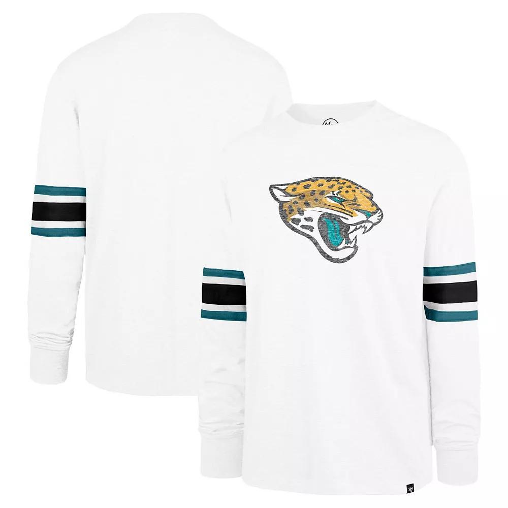 Men's '47 White Jacksonville Jaguars Gridiron Premier Brex Long Sleeve T-Shirt,  Product Image