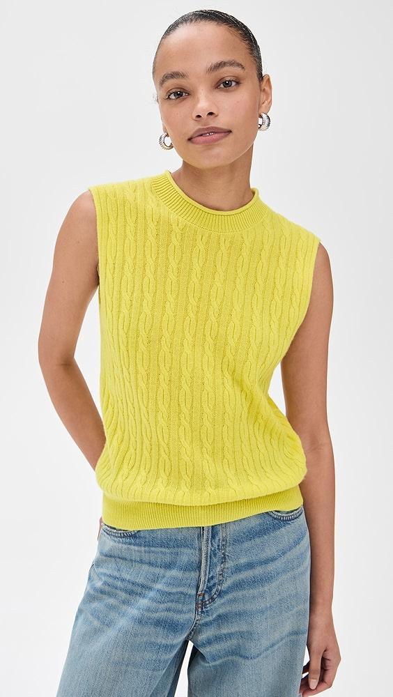 Guest in Residence Cable Vest In Cashmere | Shopbop Product Image