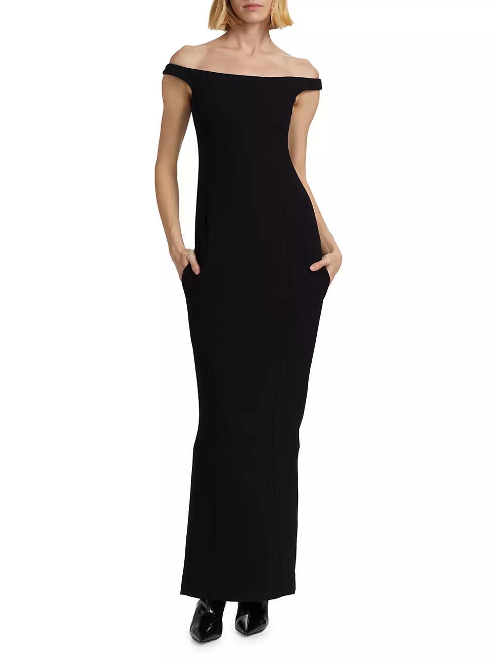 Curved Off-Shoulder Gown Product Image