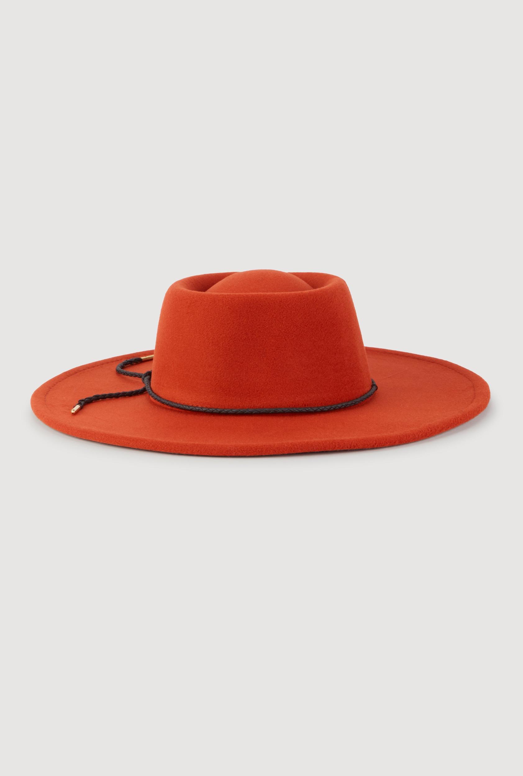 Faux Suede Braided Cord Detail Panama Hat Female Product Image