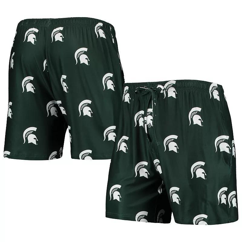 Men's Concepts Sport Green Michigan State Spartans Flagship Allover Print Jam Shorts, Size: 2XL Product Image