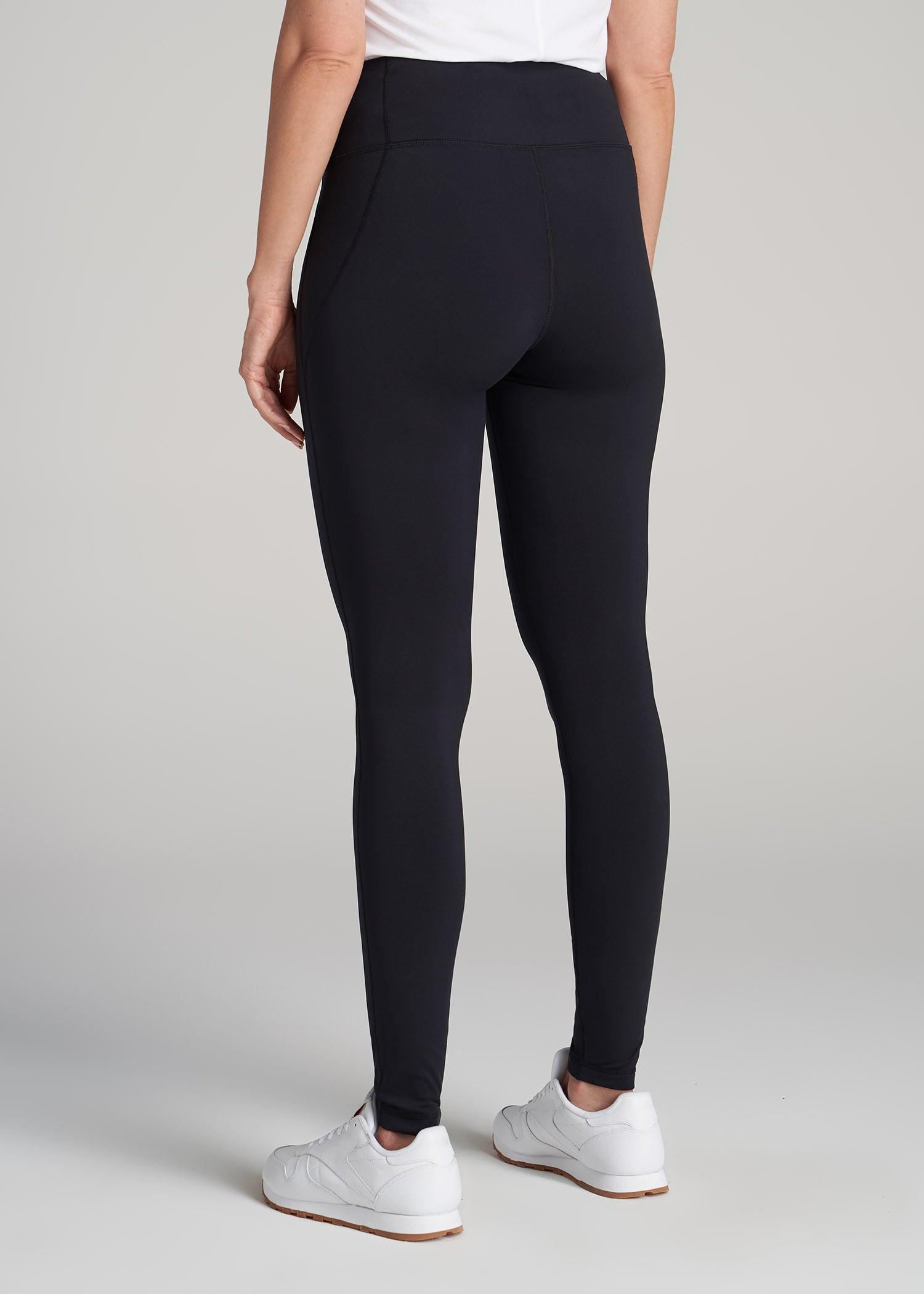 Fleece Lined Women's Tall Leggings in Black Product Image