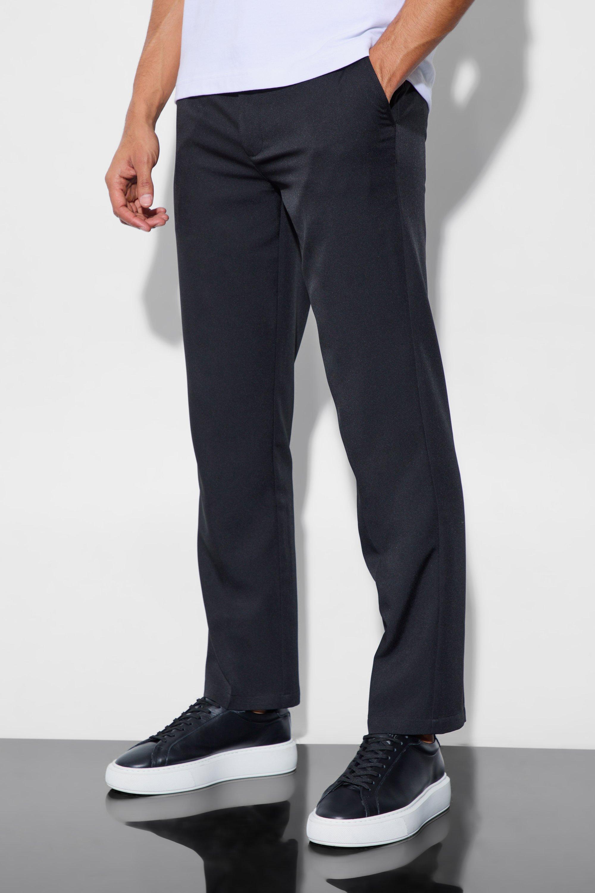 Mens Tailored Straight Leg Pants - Black Product Image