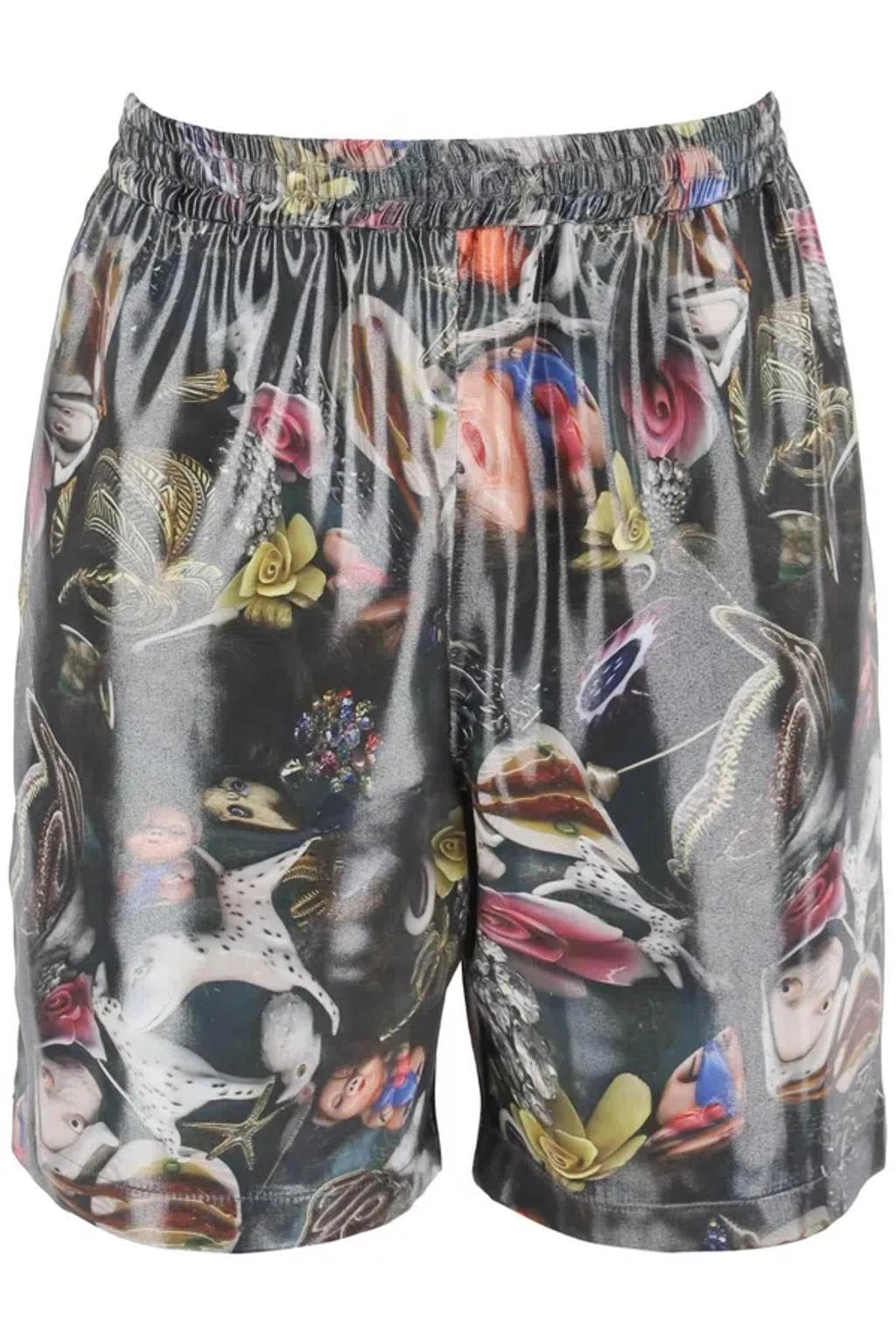 ACNE STUDIOS Printed Shorts In Multicolor Product Image