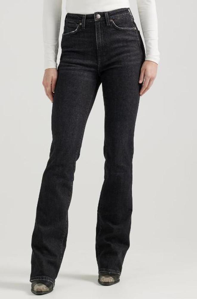 SALE Wrangler Retro® Ladies' Black Bailey HR Boot Cut Jeans Product Image