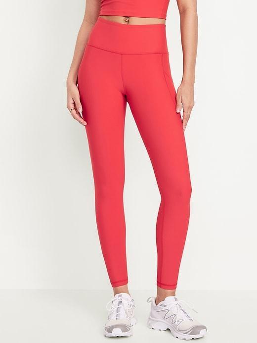 High-Waisted PowerSoft Rib Leggings Product Image