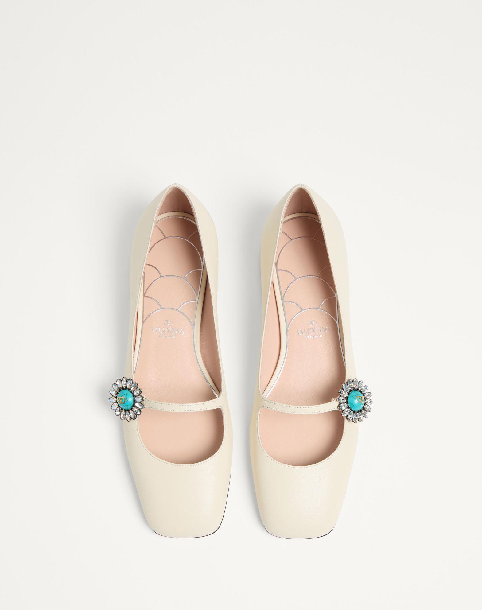 Mary-Jane Preshoes Ballerina In Kidskin With Jewel Button 20Mm Product Image