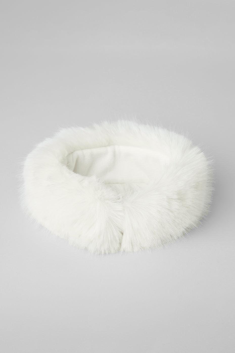 Faux Fur Wintersun Headband - Ivory Product Image