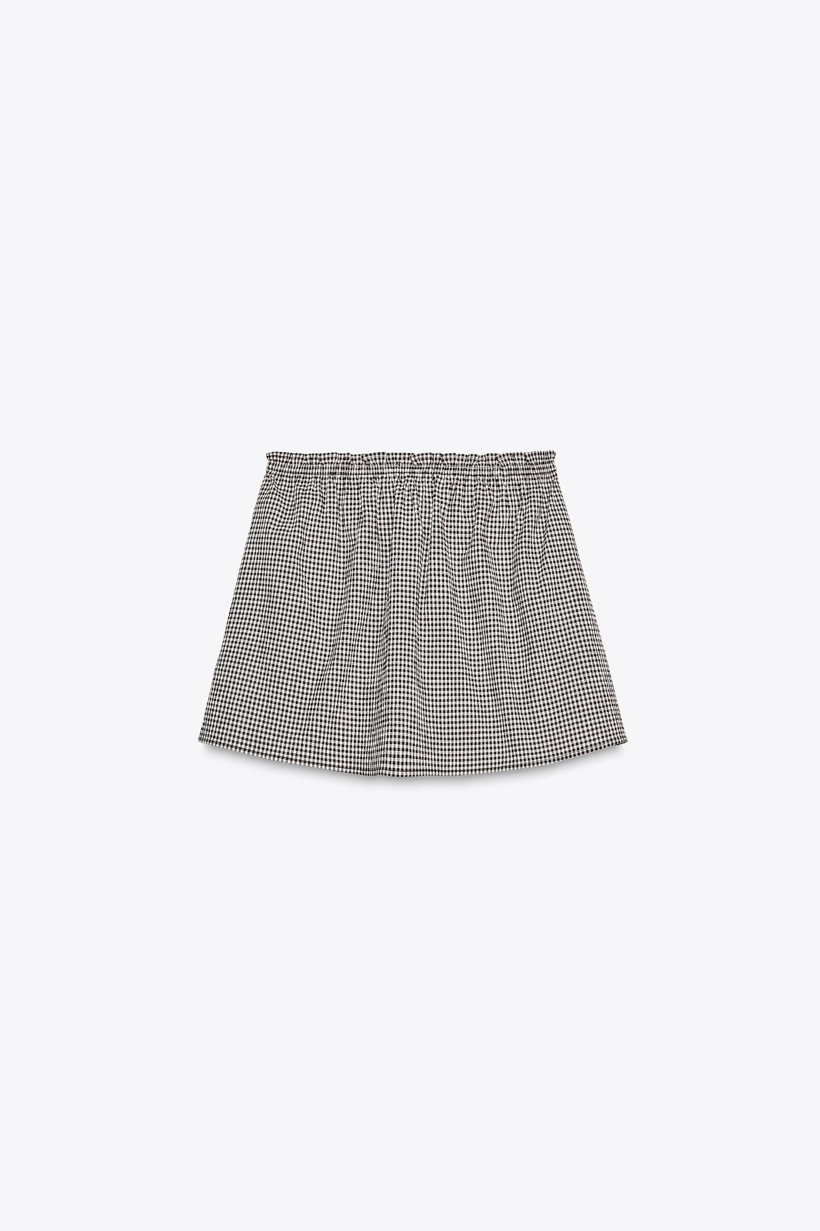GINGHAM MINI SKIRT Product Image