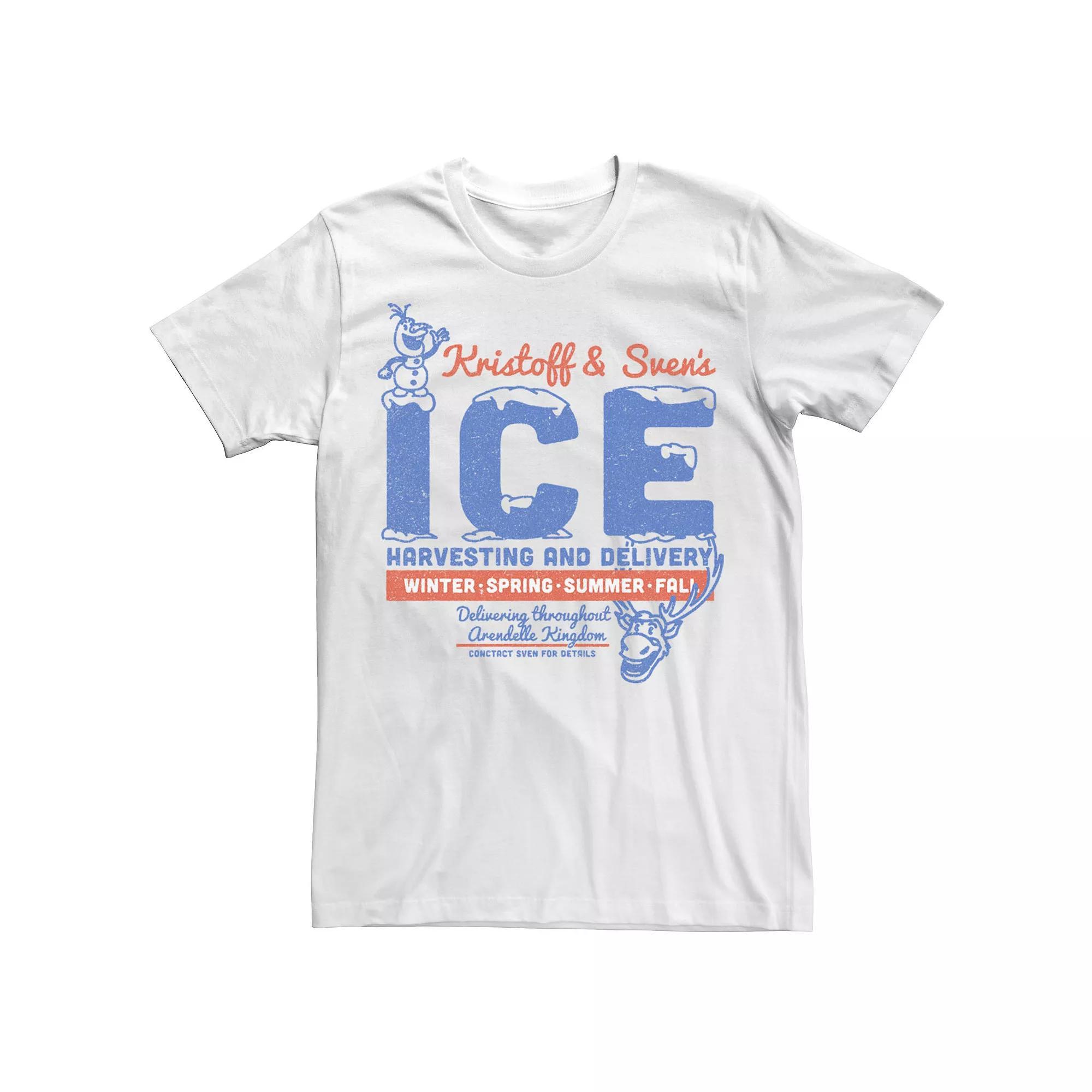Big & Tall Disney Frozen Kristoff & Sven's Ice Harvesting And Delivery Tee, Men's, Size: XXL Tall, White Product Image