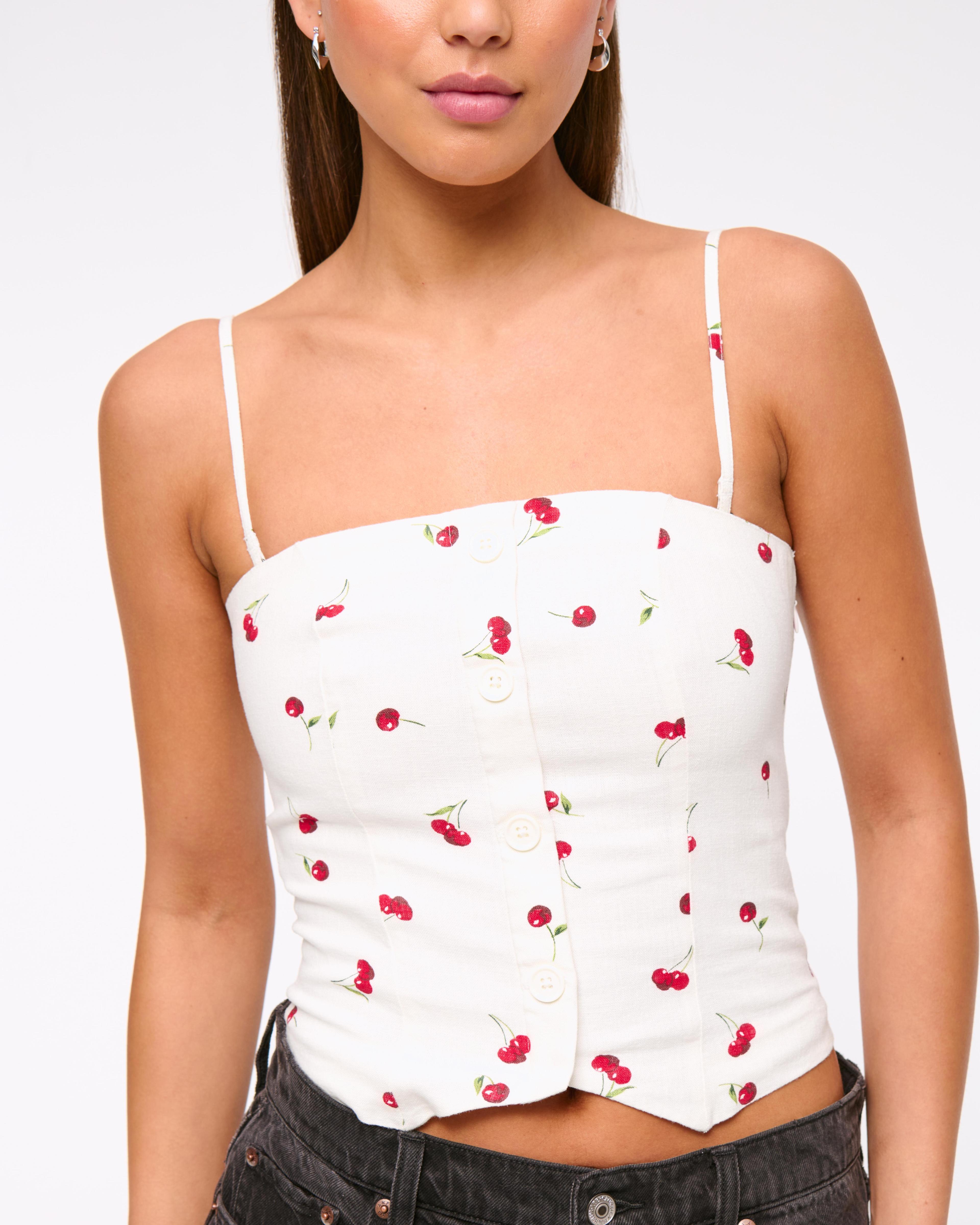 Strapless Cropped Vest Top Product Image