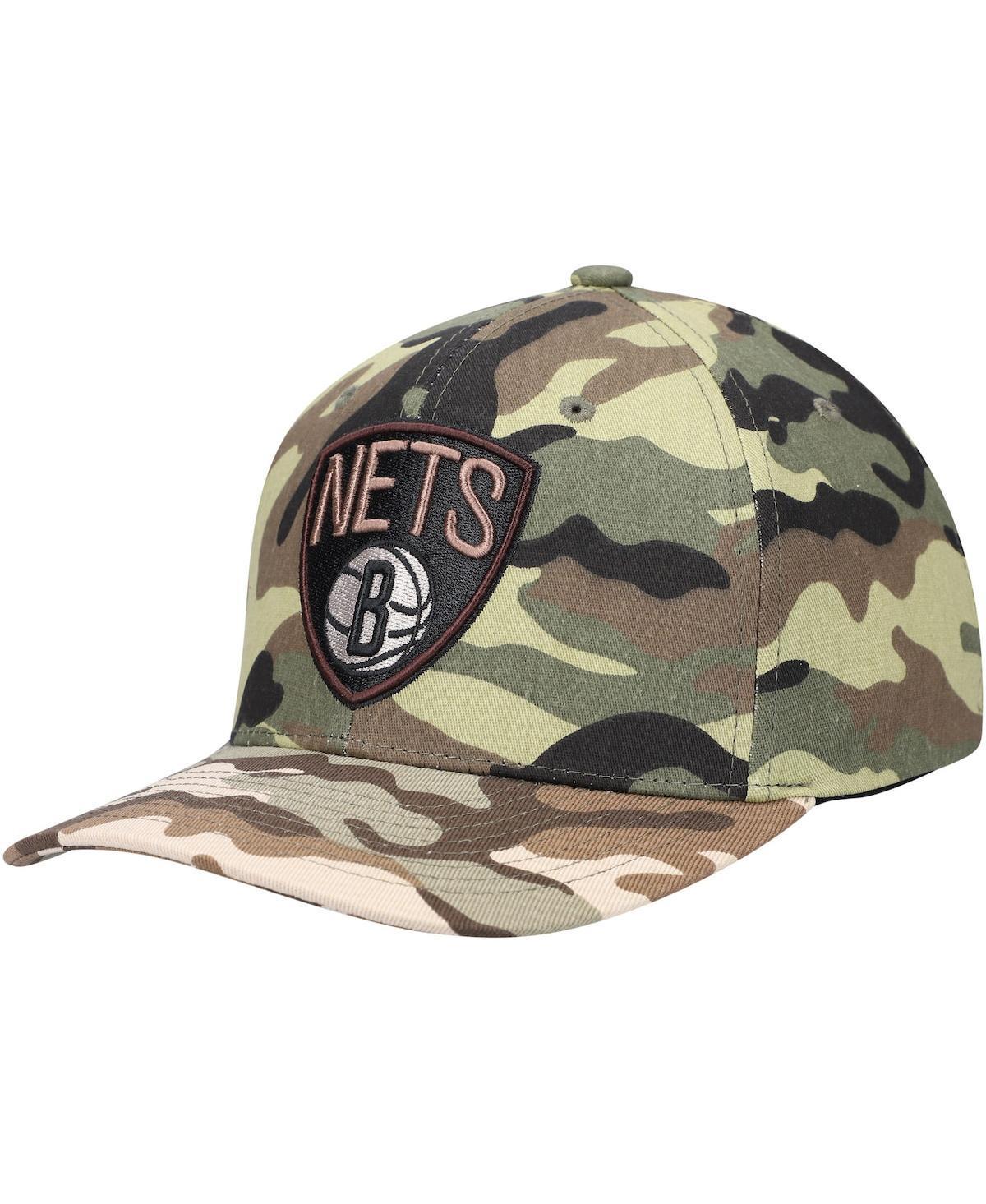 Mens Mitchell & Ness Camo Brooklyn Nets Woodland Desert Snapback Hat Product Image