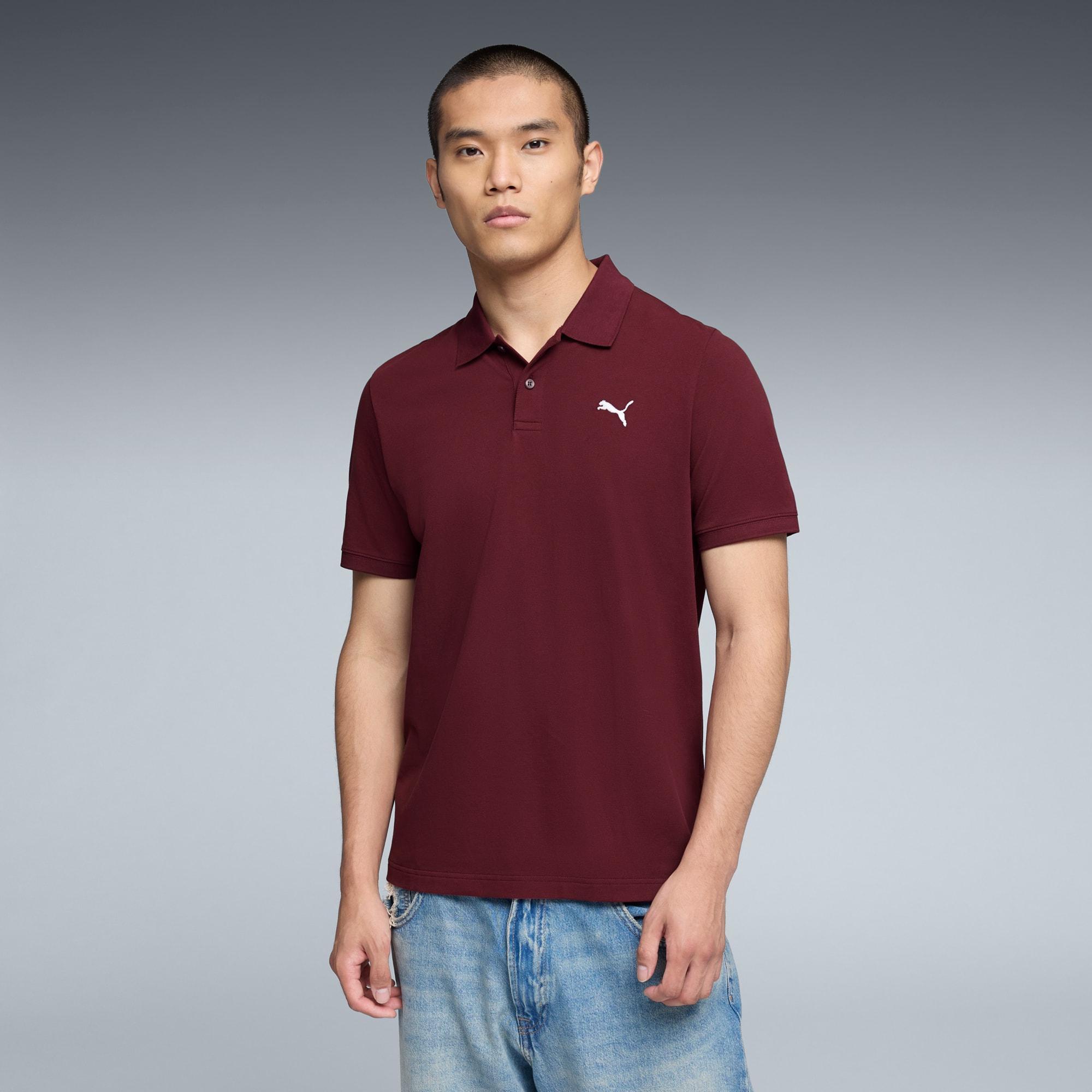 Essentials Small PUMA Logo Pique Polo US Men Product Image
