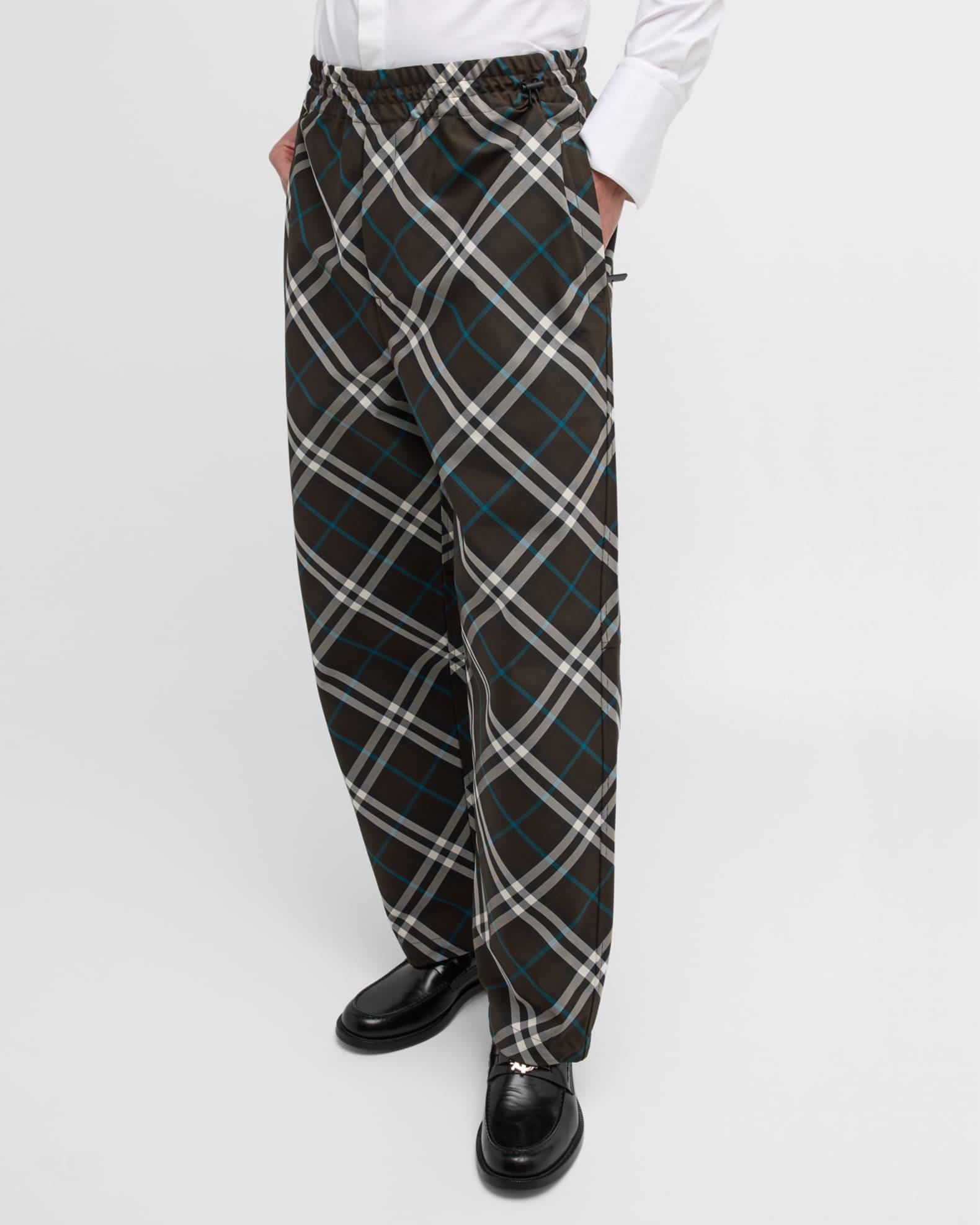 Men's IP Check Elastic-Waist Pants Product Image