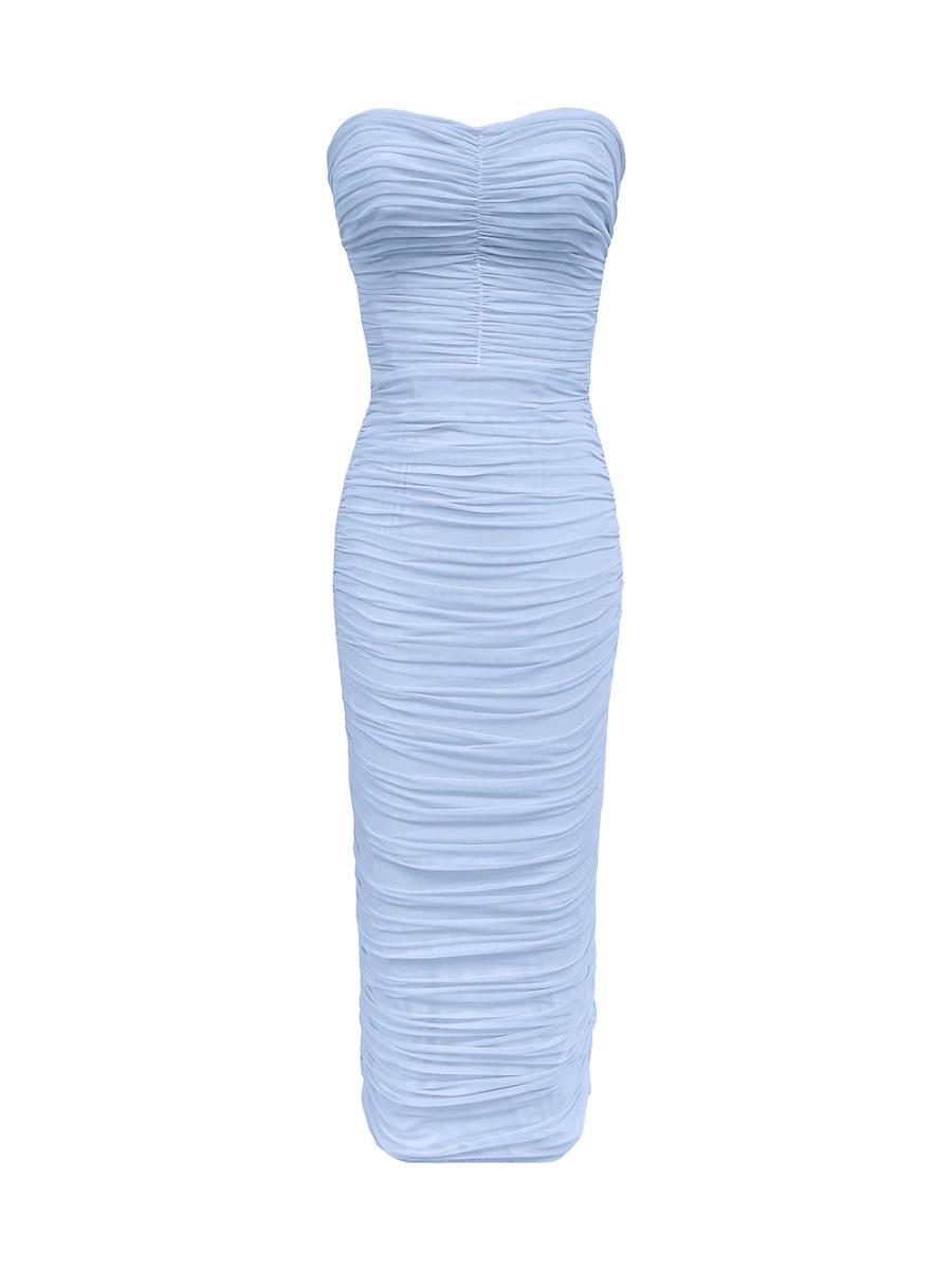 Womens Heather Ruched Midi-Dress Product Image