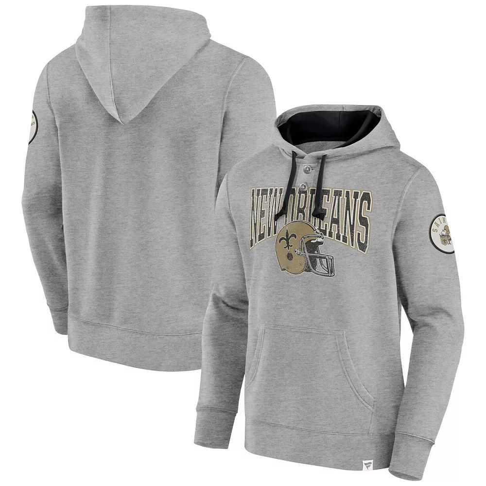 Men's Fanatics Black New Orleans Saints Label Maker Pullover Hoodie,  Product Image