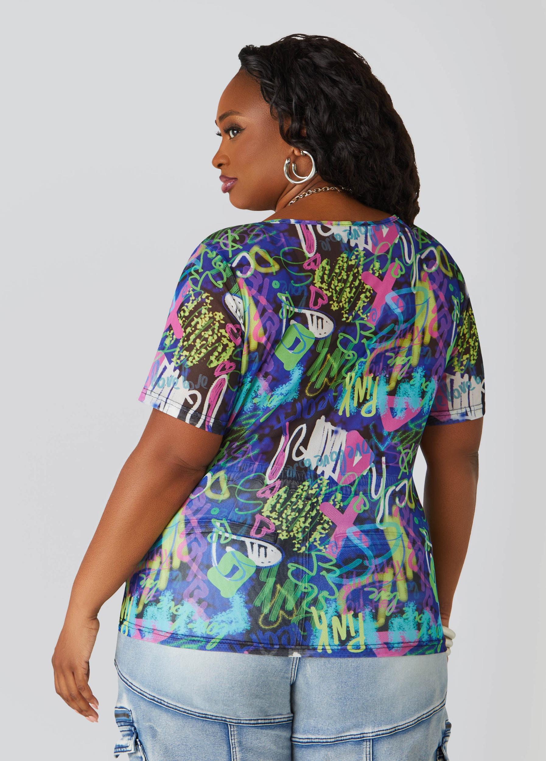 Printed Mesh Tee Product Image