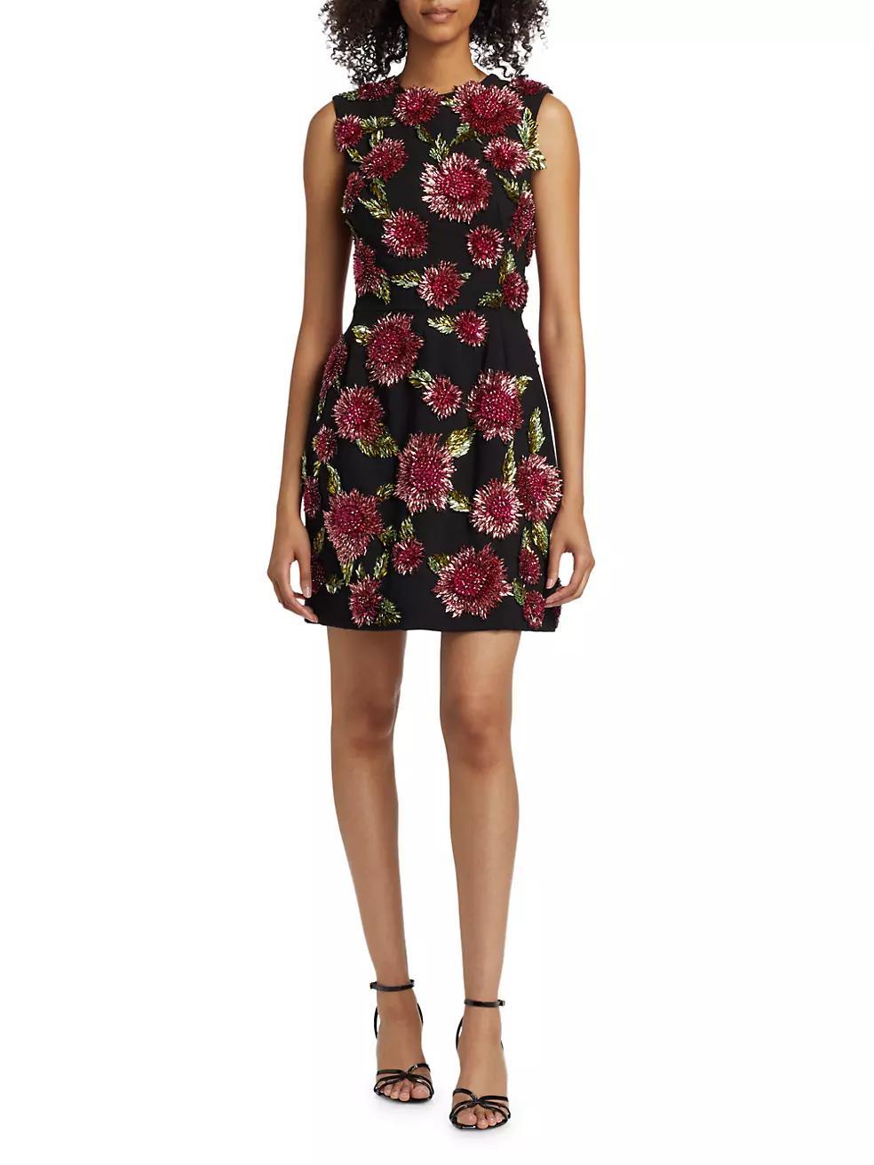 Floral Embroidered Sleeveless Minidress Product Image