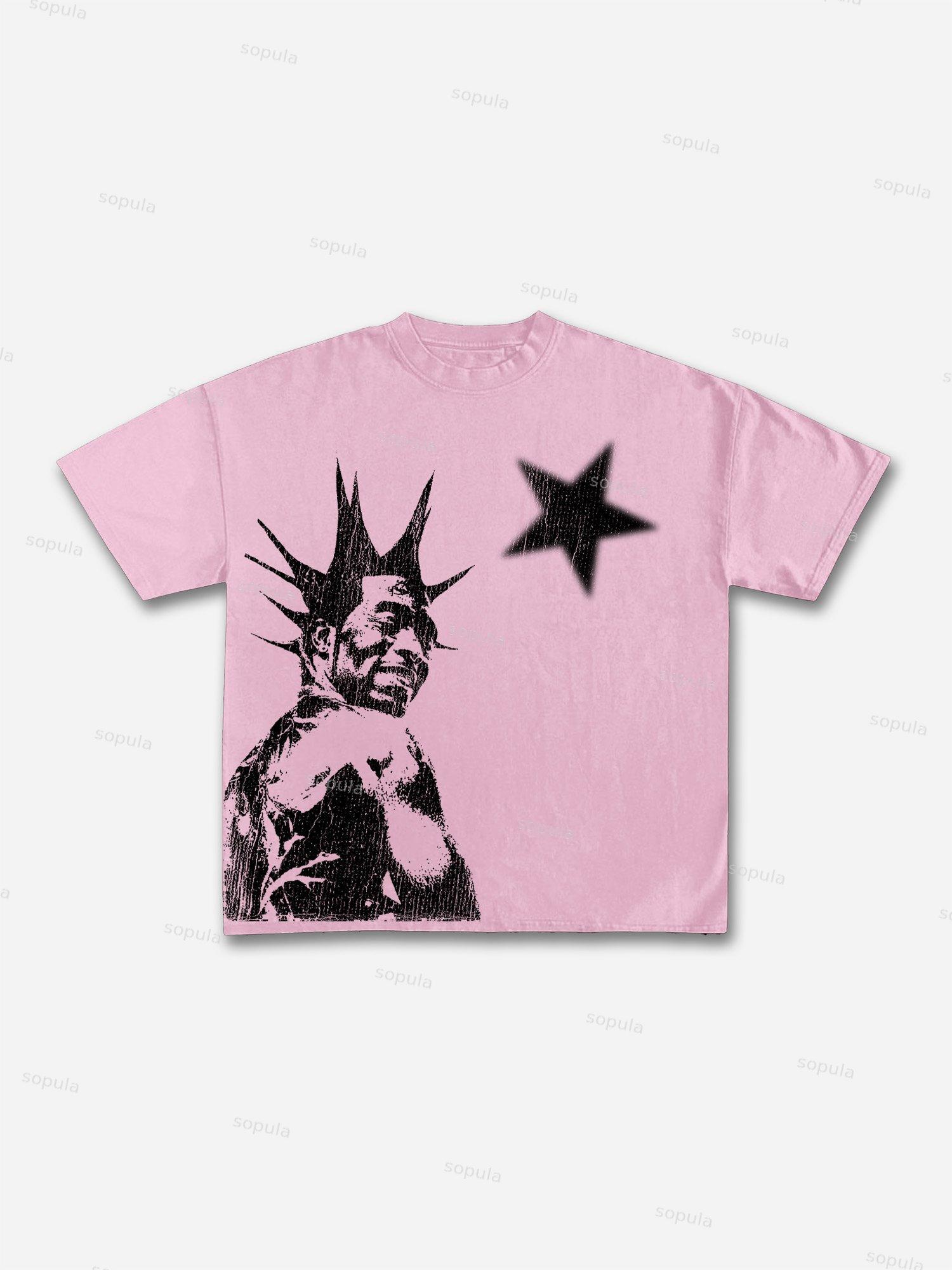 Abstract Humanoid Spider Graphic Cotton T-shirt Product Image