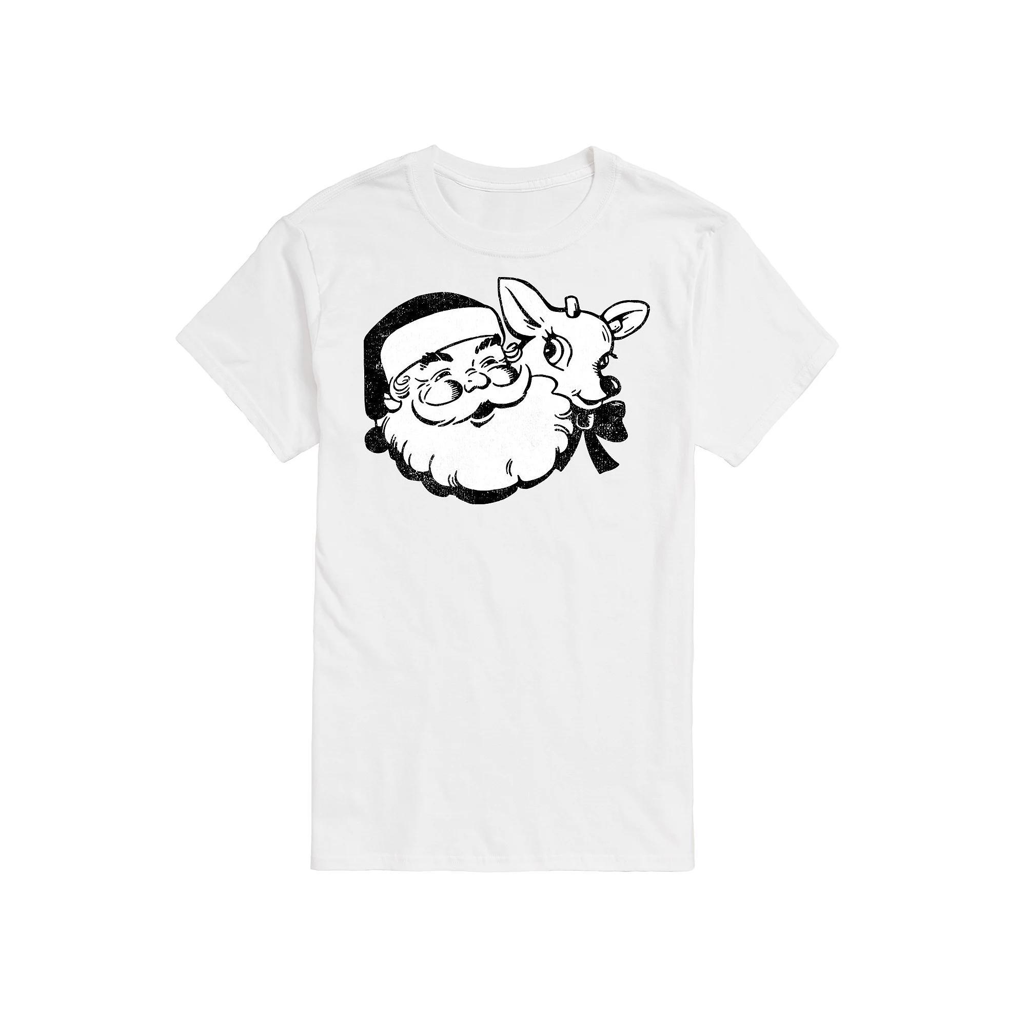 Men's Santa & Reindeer Graphic Tee,  Product Image