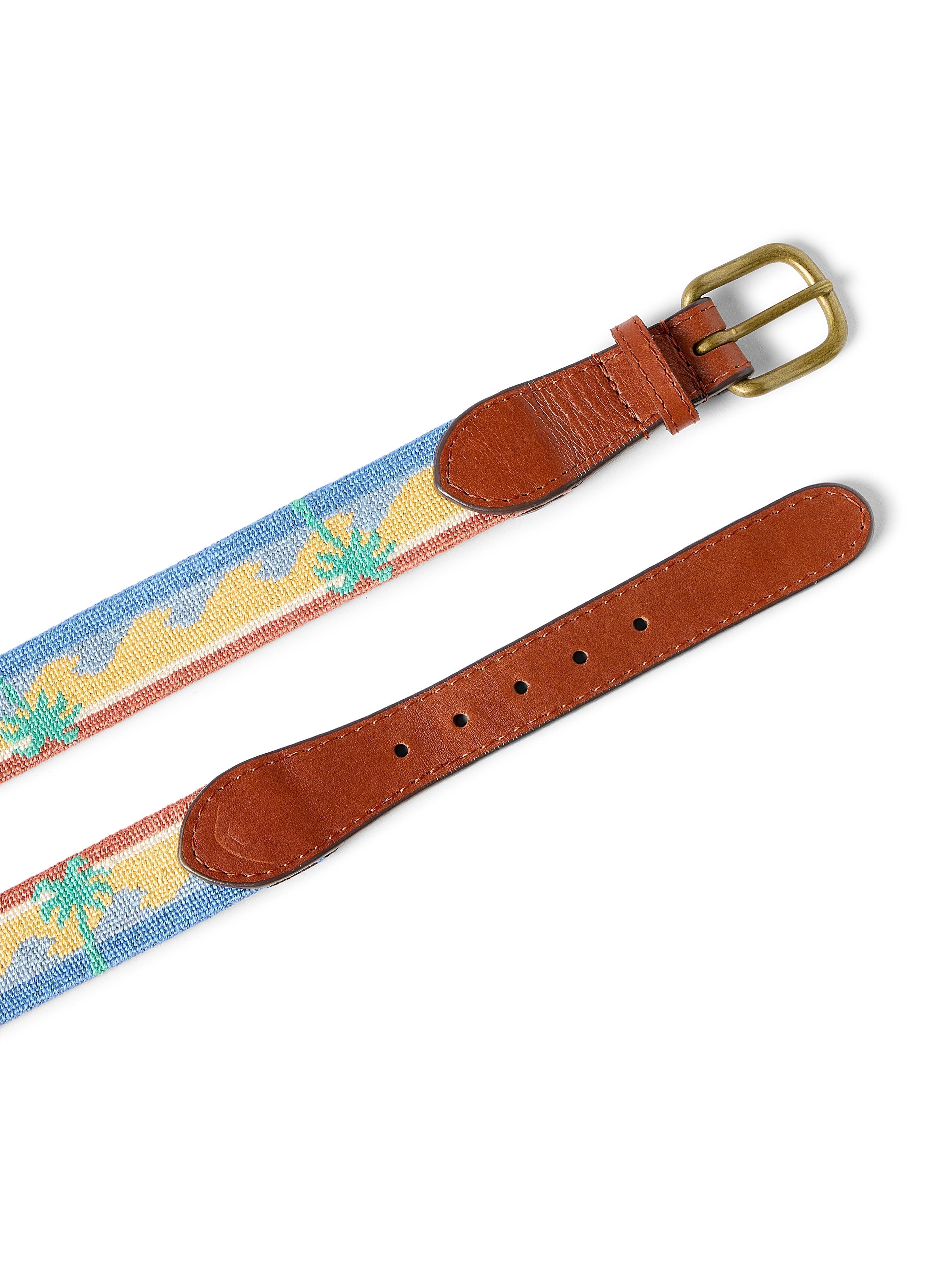 Sun And Waves Embroidered Belt - Sun And Wave Male Product Image